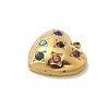 304 Stainless Steel Rhinestone Pendants STAS-I322-55G-2