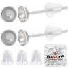 300Pcs 304 Stainless Steel Studs Earring Finding EJEW-BBC0001-67A-1