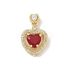 Brass Micro Pave Cubic Zirconia Pendants KK-L239-065G-2