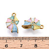 Ion Plating(IP) 304 Stainless Steel Enamel Pendants X-STAS-N114-11G-3