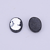 Resin Cameo Lady Head Cabochons CRES-WH0002-01A-2