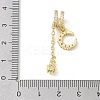 Brass Micro Pave Clear Cubic Zirconia Pendants CU-CBA9FFD-02G-3