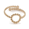 Ion Plating(IP) 304 Stainless Steel Hollow Ring Cuff Rings for Women RJEW-G285-74G-2