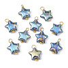 10Pcs Glass Pendants PALLOY-YW00065-05-1