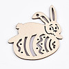 Undyed Natural Wooden Big Pendants WOOD-S058-018-3