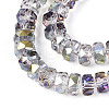 Electroplate Glass Beads Strands EGLA-T021-20D-3
