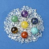 Natural & Synthetic Gemstone Healing Round Ornaments AJEW-FS0001-13B-2