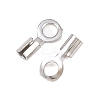 304 Stainless Steel Fold Over Crimp Cord Ends STAS-P434-05A-P-2
