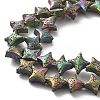 Electroplated Natural Lava Rock Beads Strands G-A251-C01-01D-3