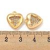 Brass Micro Pave Clear Cubic Zirconia Pendants KK-U006-07G-02-3