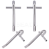 8Pcs Alloy Brooch Convert Pendant Hooks FIND-SC0019-06A-P-1