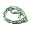 Frosted Imitation Jade Glass Beads Strands GLAA-P058-07B-10-2