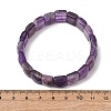 Natural Amethyst Beaded Stretch Bracelets for Unisex G-K303-02D-5