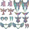 18Pcs 9 Style Rainbow Color Alloy Pendants FIND-FH0004-11-1