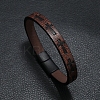 Cross Imitation Leather Flat Cord Bracelet LS-PW-WG11142-02-1
