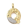 Brass Micro Pave Cubic Zirconia Pendants KK-B126-02G-Q-1