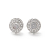 Brass Micro Pave Clear Cubic Zirconia Stud Earrings X-EJEW-Q015-10P-3