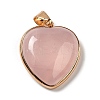 Natural Rose Quartz Pendants G-K335-04G-16-2