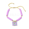 MIYUKI Glass Seed Rectangle Charm Bracelet BJEW-MZ00037-04-1
