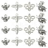 40Pcs 4 Styles Tibetan Style Alloy Pendants TIBEP-FS0001-16-1