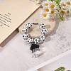 Football Wood Beads Pendant Decoration HJEW-SW00116-3
