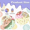 90Pcs 9 Colors Opaque Resin Beads FIND-CJ0004-80-2