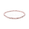 Gold-tone Miyuki Elastic Crystal Beaded Bracelet with Acrylic Tube Beads ST8144719-1