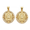 Brass Micro Pave Cubic Zirconia Pendants KK-Q252-063-NF-1