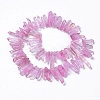 Natural Crackle Quartz Crystal Dyed Beads Strands G-I345-05E-2