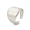 304 Stainless Steel Wide Cuff Rings for Women RJEW-G338-20P-5