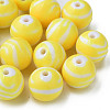 Opaque Striped Acrylic Beads MACR-S373-27B-06-7
