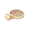Brass Micro Pave Cubic Zirconia Charms Real 18K Gold Plated KK-G415-39G-02-3