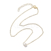 Round Acrylic Imitated Pearl Pendant Necklaces NJEW-JN04777-4