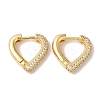 Brass Micro Pave Clear Cubic Zirconia Hoop Earrings for Women LS-EJEW-A110-05G-2