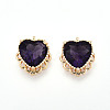 Brass Pave Cubic Zirconia Pendants ZIRC-T016-09-1