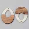 Opaque Resin & Walnut Wood Pendants RESI-S389-014A-C04-2