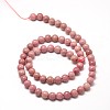 Natural Rhodonite Round Bead Strands G-P072-38-12mm-2