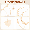 Wall Hanging Photo Display with Wooden Beads Garland AJEW-WH20011-54E-6