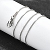 Tarnish Resistant 304 Stainless Steel Snake Chain Necklaces STAS-M174-019P-2