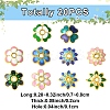 20Pcs 10 Styles Alloy Enamel Bead Caps FIND-YW0006-68-2