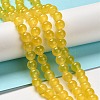 Baking Paint Imitation Jade Glass Round Bead Strands X-DGLA-Q021-8mm-30-1