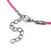 Waxed Cotton Cord Necklace Making LS-MAK-S034-010-4