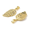 Brass Micro Pave Clear Cubic Zirconia Charms KK-A290-01B-G-2