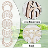 Wooden Moon Phase Decor Wall Decorations Set AJEW-WH0258-790C-5