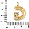 Brass Micro Pave Cubic Zirconia Pendants KK-B126-02G-G-3