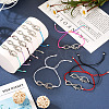 10Pcs 10 Color Alloy Infinity with Hope Link Bracelets Set for Men Women BJEW-TAC0008-02-6
