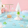 28Pcs 7 Colors Transparent Acrylic Bead Caps OACR-TA0004-02-7