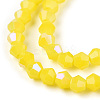 Opaque Solid Color Electroplate Glass Beads Strands EGLA-A039-P2mm-L05-2
