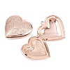 Rack Plating Brass Locket Pendants KK-M263-02B-RG-2