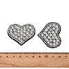 Heart Hotfix Glass Rhinestone with Cloth Patches PATC-T002-02M-4